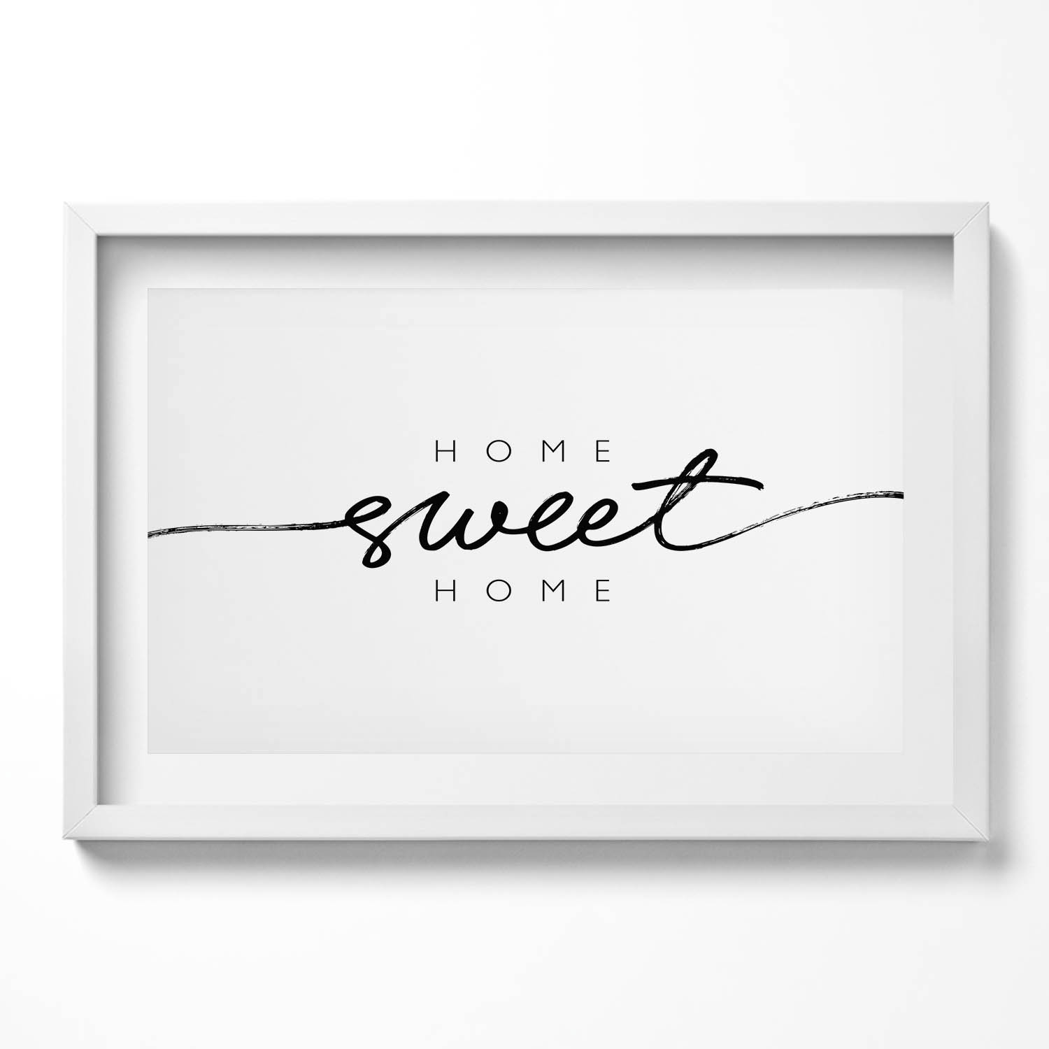 Obraz grafika v rámu Ozdobný nápis do bytu Home sweet home 60x40 cm