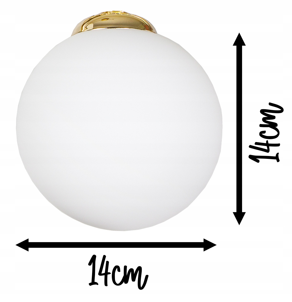 LAMPA WISZĄCA SUFITOWA PLAFON ŻYRANDOL ZŁOTA BIAŁA KULA LED Marka Glimex