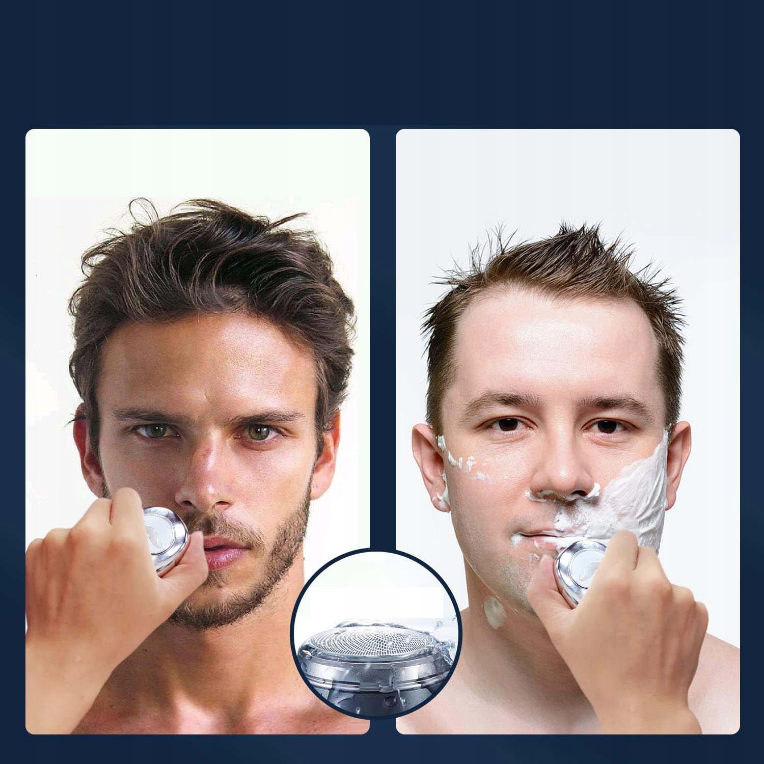 PRZENOŚNA GOLARKA ELEKTRYCZNA TRYMER DO BRODY ELEKTRYCZNA BRZYTELKA SREBRNY Model Minigolarka elektryczna