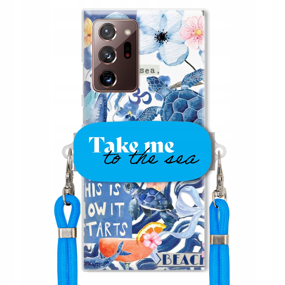 Puzdro pre Samsung Note 20 Ultra Premium Vodítko Blue+ Držiak Take Me To The Sea