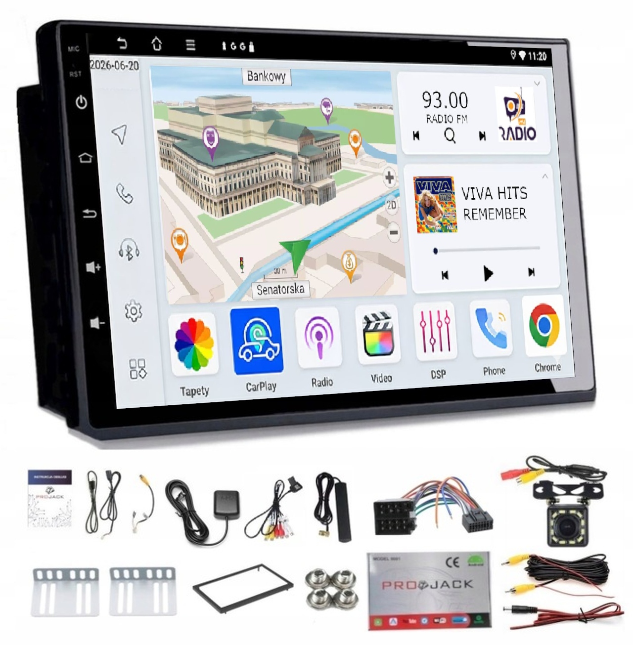 Rádio Navigácia Škoda Octavia 1996-2010, Fabia 1999-2004 Carplay 4GB 64GB