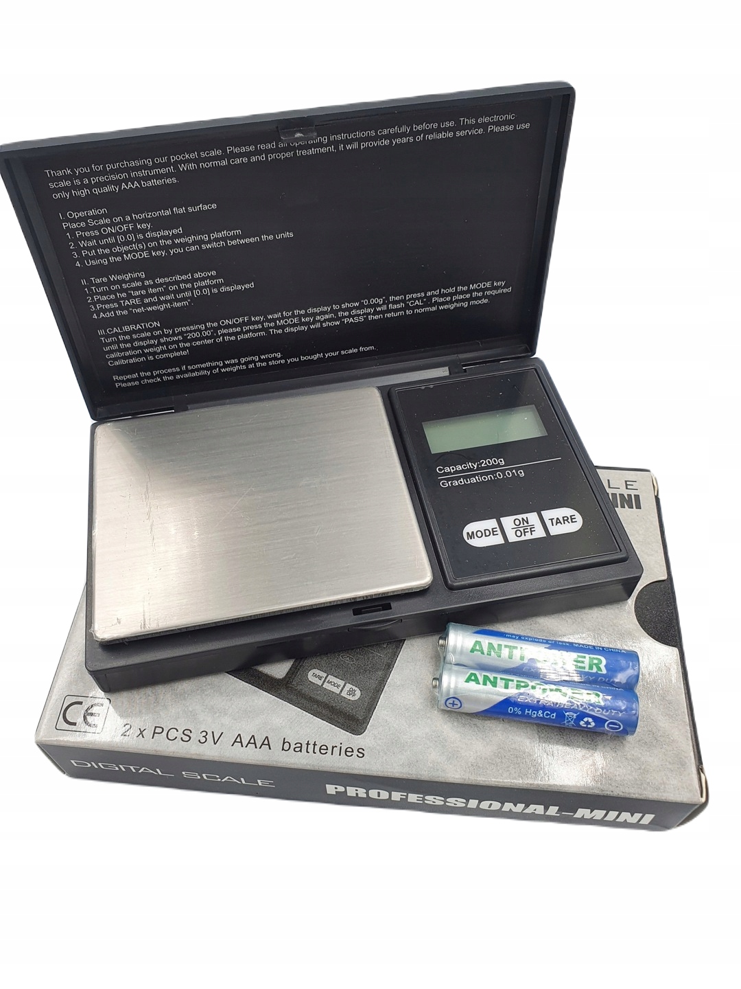 WAGA JUBILERSKA KIESZONKOWA ELEKTRONICZNA OD 0,01G EAN (GTIN) 77767097