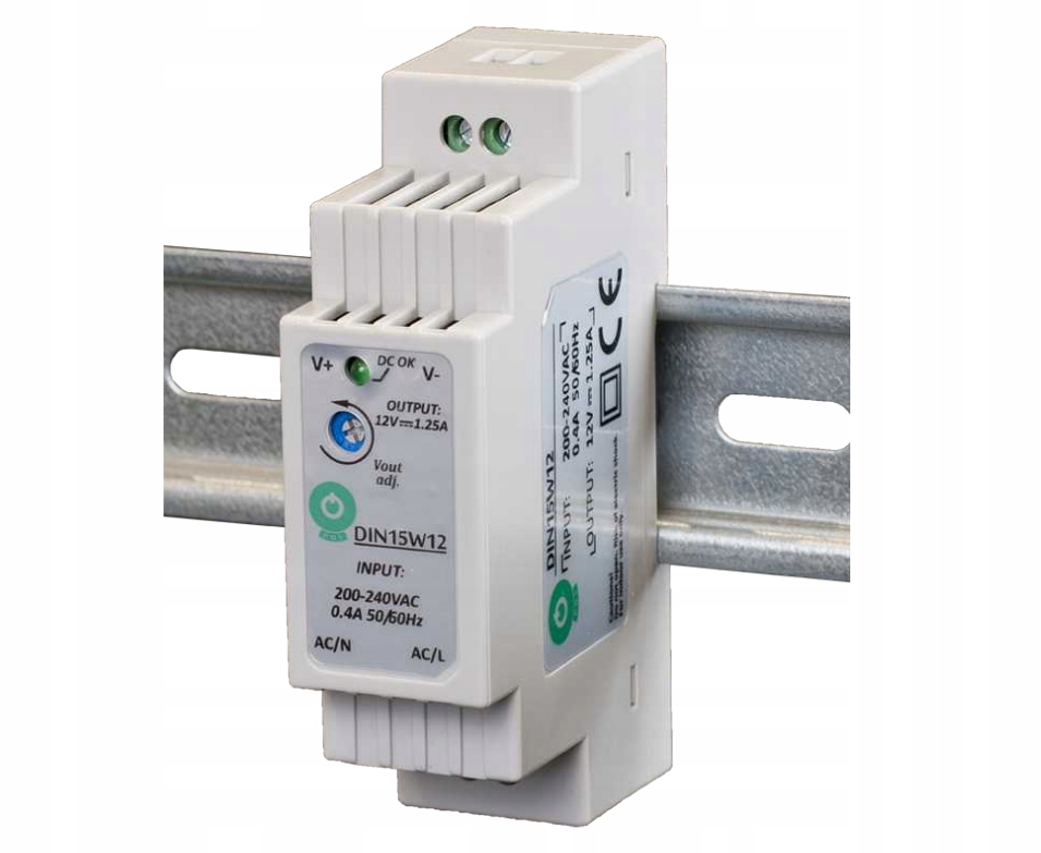 

Zasilacz Led Domofon Na Szynę Din Pos 1.2A 15W 12V