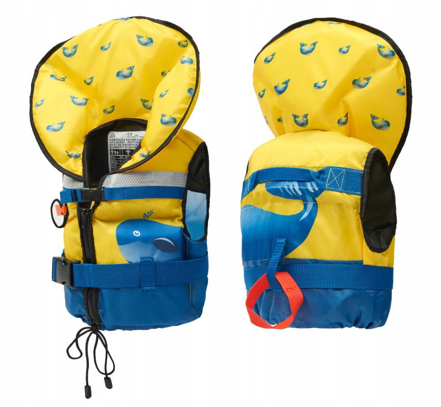 Kamizelka ratunkowa kapok z gwizdkiem r. Xs 30-40kg Aquarius 50N Wieloryb