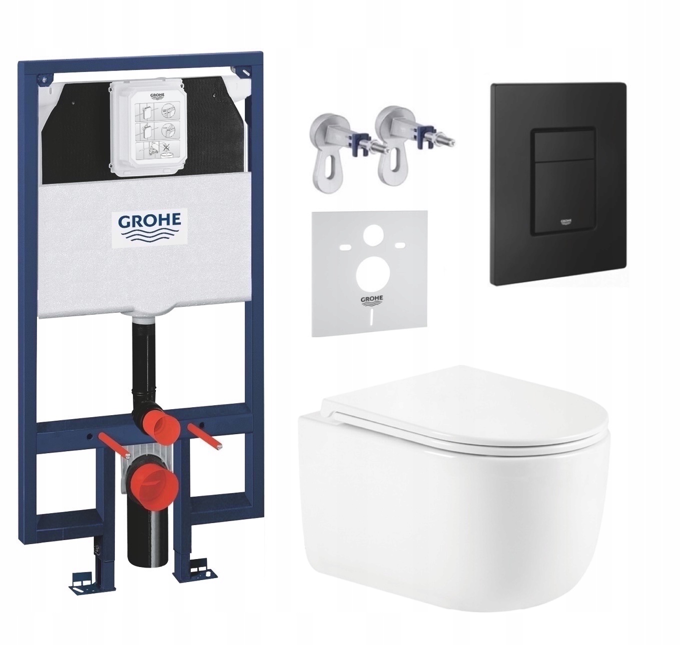 7v1 Wc Sada, Stelaz Grohe Slim+ Wc Miska Tornado Imprese Tlačidlo