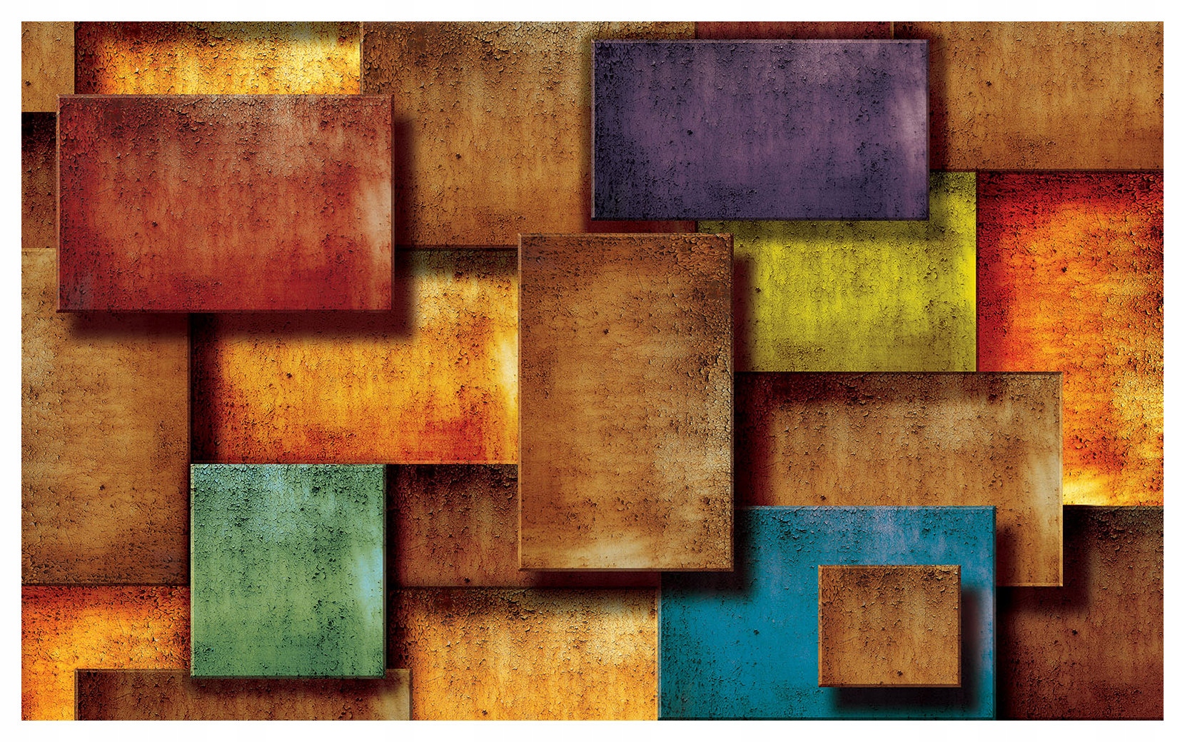 Vliesová fototapeta Abstraktní obdélníky geometrie 250x175 lepidlo