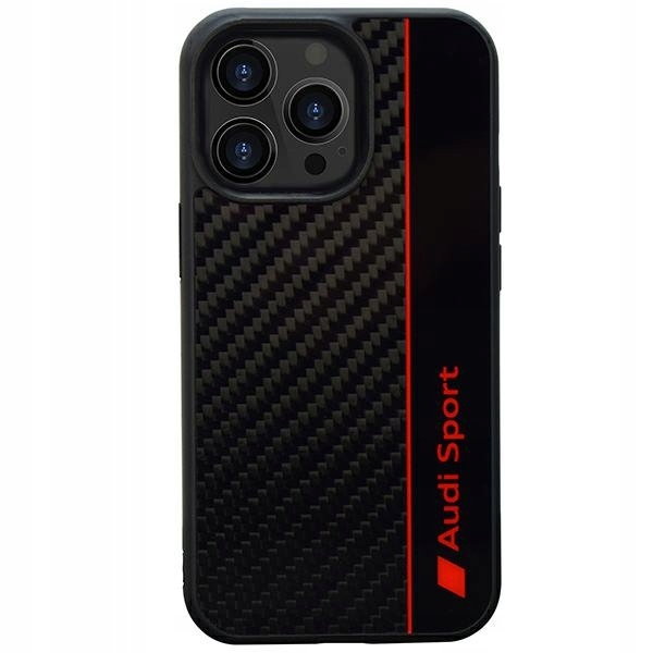 Tvrdý kryt Pouzdro Audi Fiber Stripe pro iPhone 13 Pro Max 6,7" černý