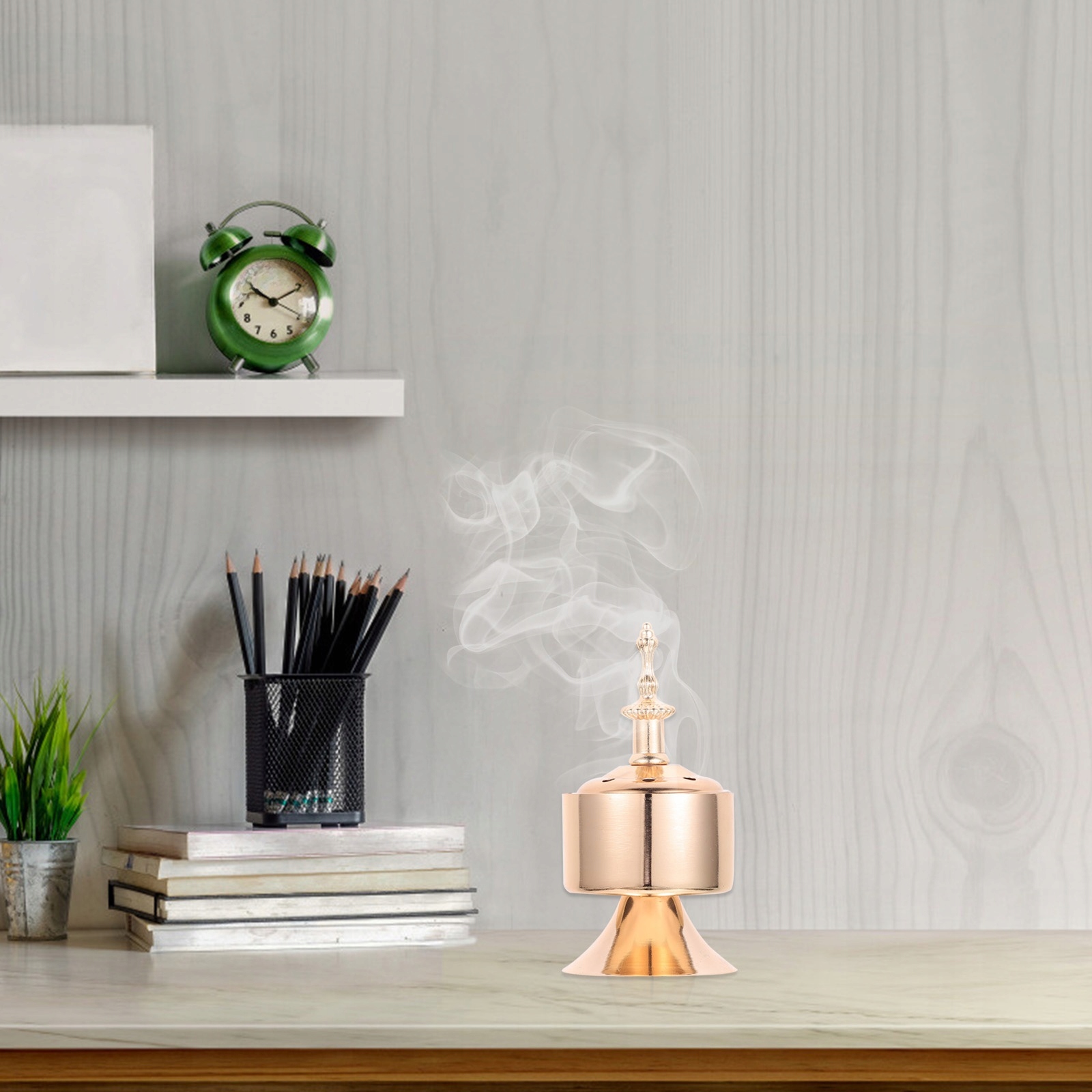 KADZIDŁO NA WĘGIEL STOŁOWY DEKORACYJNY METAL Materiał inny