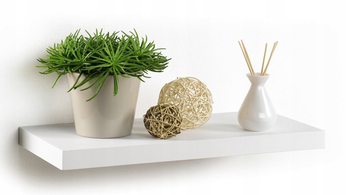 PÓŁKA WISZĄCA PROSTA REGAŁ DEKORACJA SZER. 80 CM