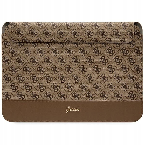 Pouzdro Guess Sleeve GUCS14PS4SGW 14 palců hnědé/brown 4G Stripe Metal Logo