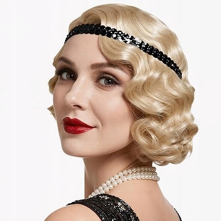 Peruka BLOND krótka RETRO lata 20 STfantasy