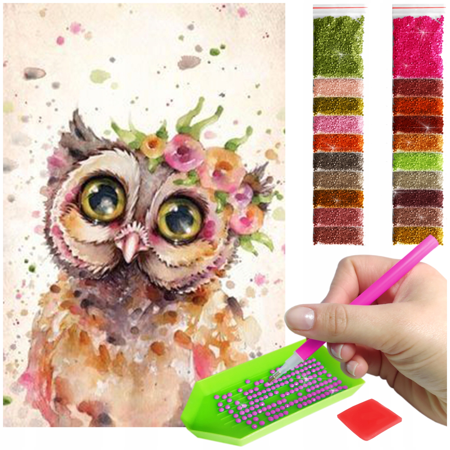 Haft Diamentový Velký 60x40cm Diamond Painting Mozaika Diamentové Příslušenství