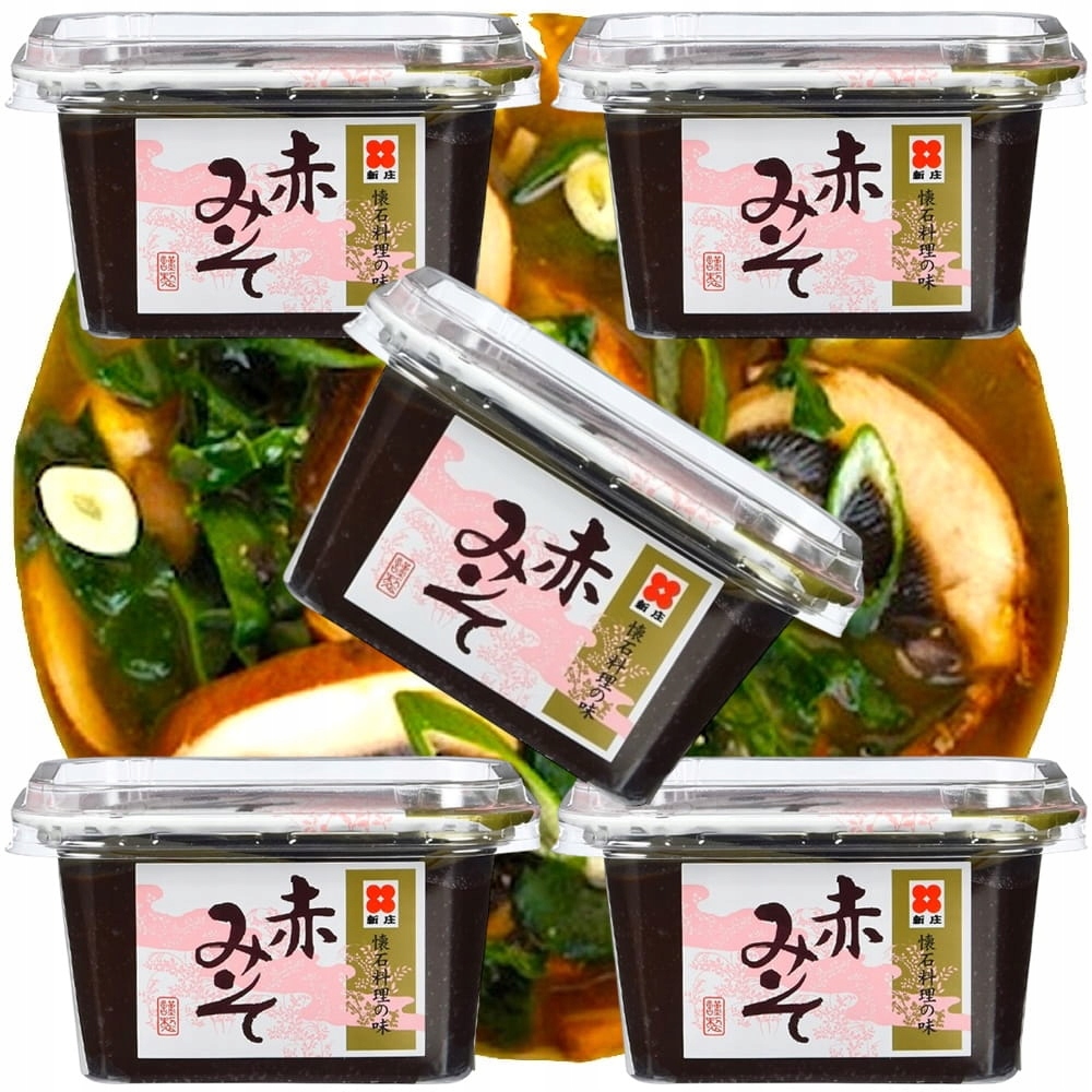 5 x pasta na japonskou polévku Shiro Miso Tmavě červená 300 g Shinjyo