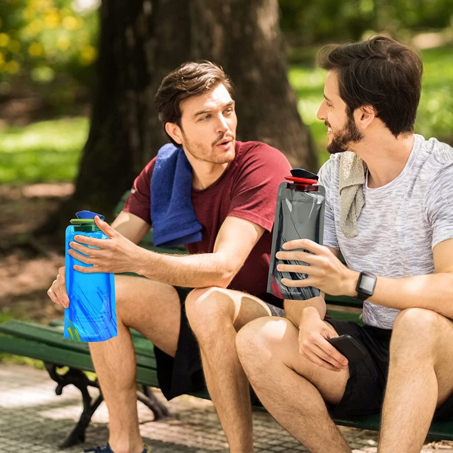 TURYSTYCZNA BUTELKA NA WODĘ SKŁĄDANY BIDON SKŁADANA SPORTOWY 700 ML 6SZT Rodzaj miękki bidon (softflask)