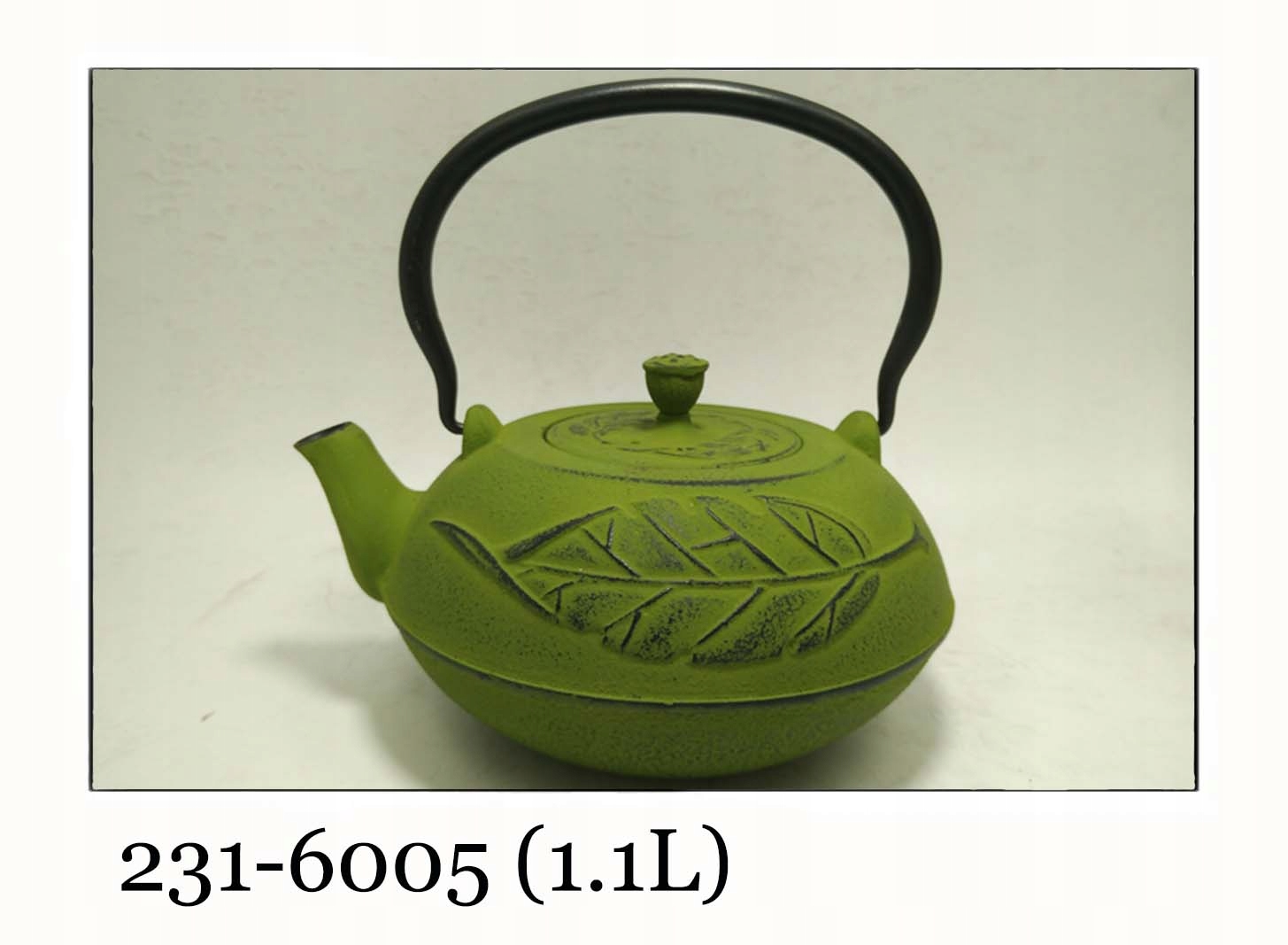 Żeliwny Duży czajnik 1100ml kolor Zielony