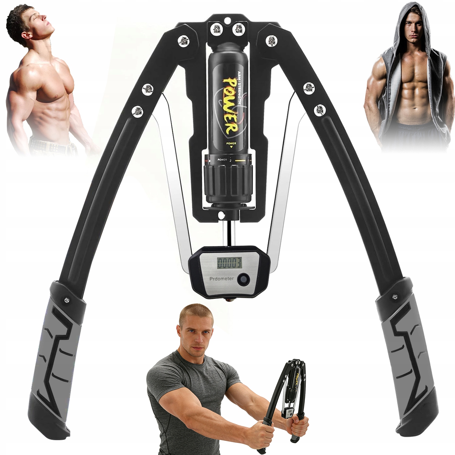 Hydraulický Stlačovač Expandér Nastavitelný 10-200 Kg S Počítadlem Tréninků