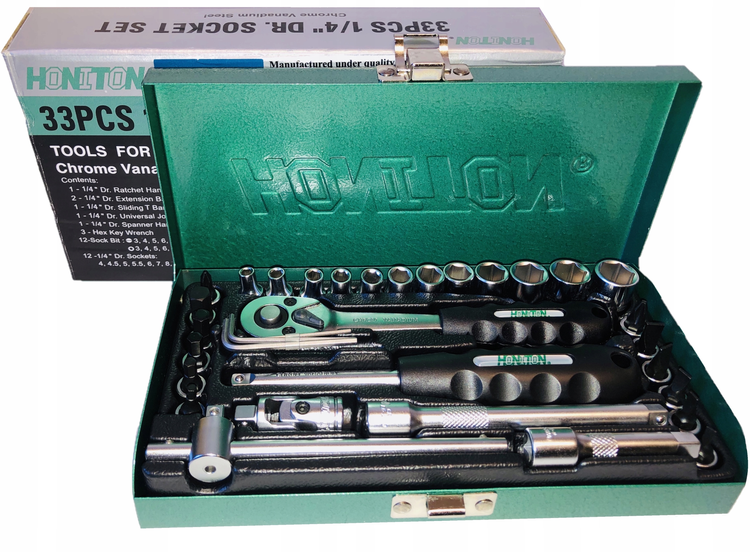 

Honiton Klucze nasadowe zestaw 1/4'' 33 szt.