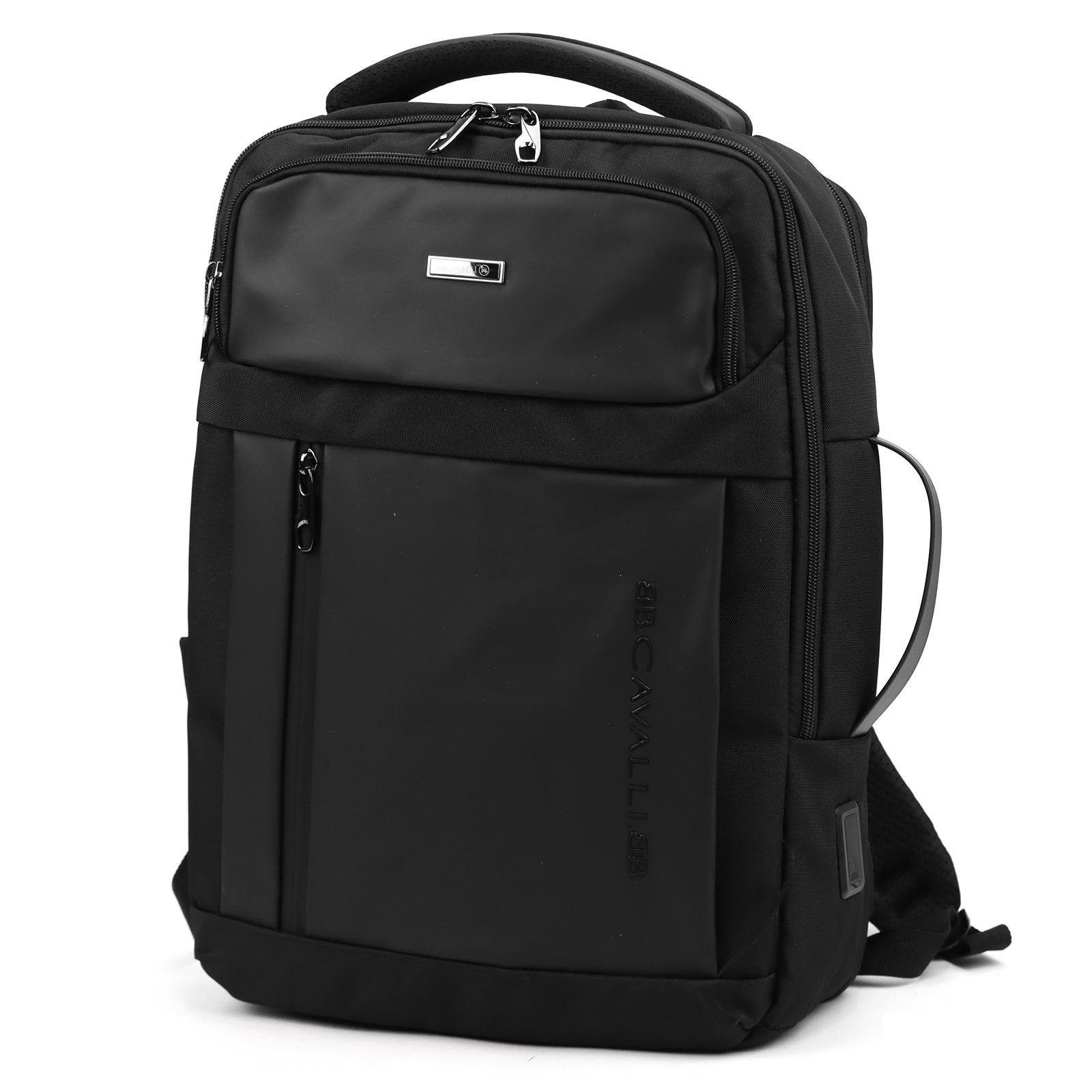 Batoh na notebook A4 černý polyester B.Cavalli