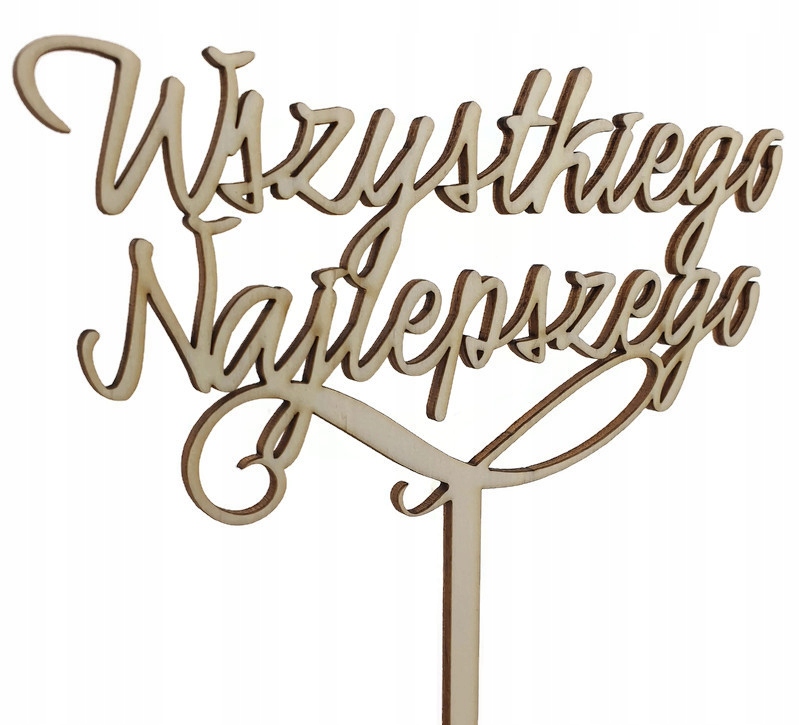 

Topper urodzinowy napis Wszystkiego najlepszego