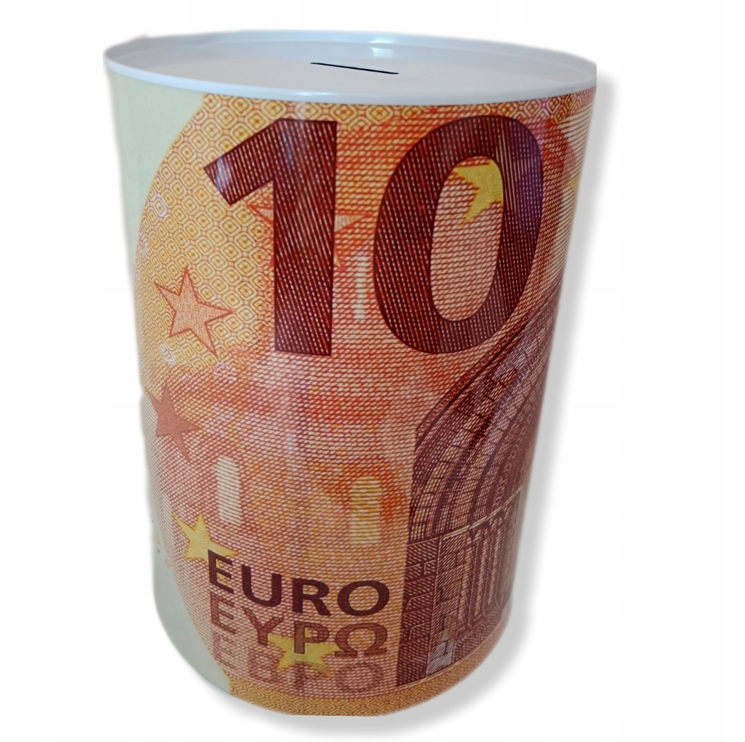 

Skarbonka Puszka Metalowa Pieniądze Euro 21,5x15,5