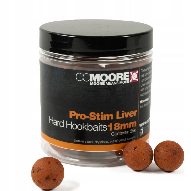 CC Moore Kulki Pro-stim Liver Hard Hookbaits 18mm Utwardzane