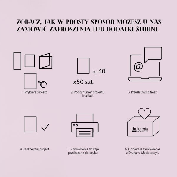 Menu Weselne styl Floral projekt nr 03, format DL, 50 szt. ślub, wesele Marka bez marki
