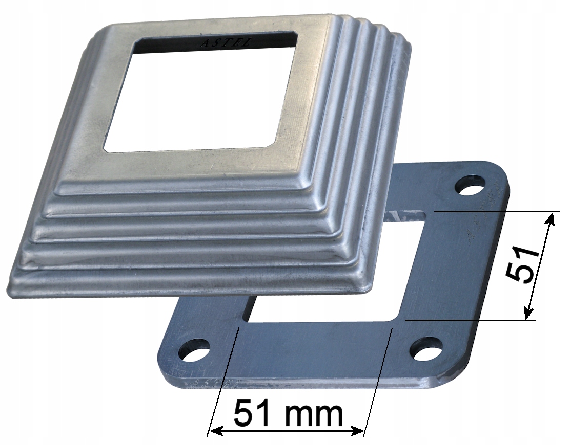 Zestaw montażowy do słupka 50x50, Marka Maskownica Kod producenta MM.80