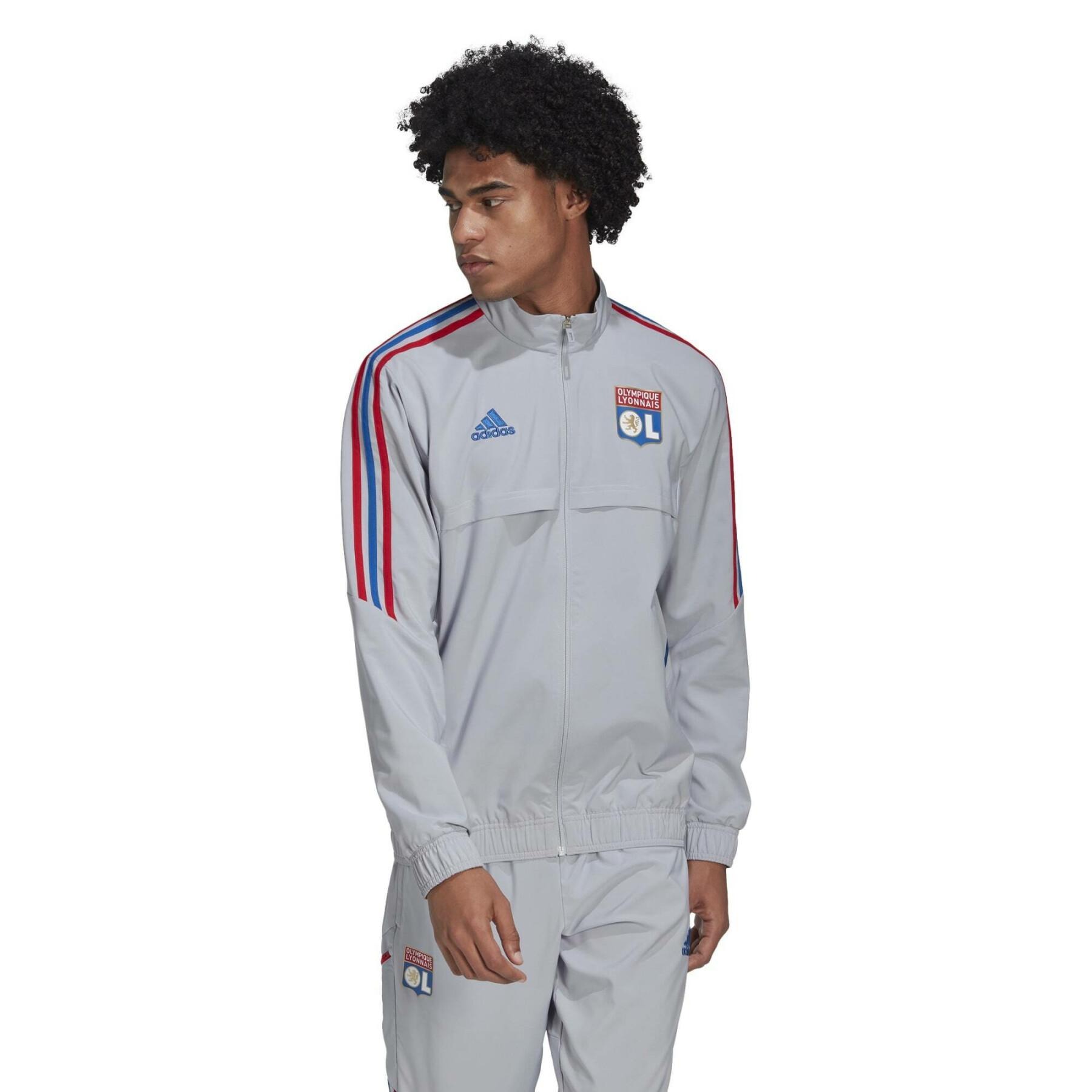 Adidas Mikina Bunda Olympique Lyonnais Tiro 21 Presentation Jacket HC1027 M