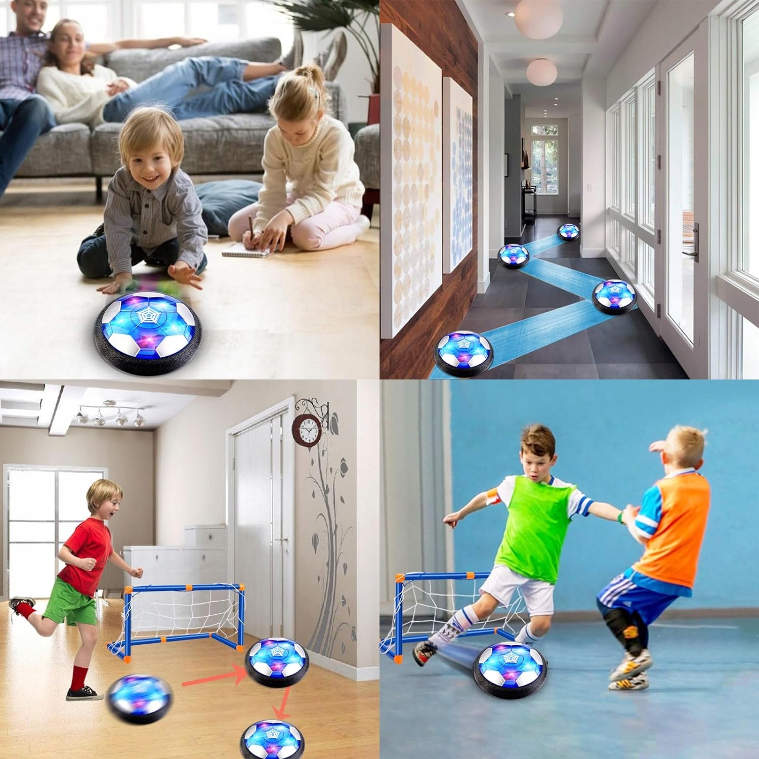 LEWITUJĄCA PIŁKA NOŻNA LED PŁYWAJĄCA PIŁKA NOŻNA HALOWA PIŁKA NOŻNA DZIECI Materiał plastik