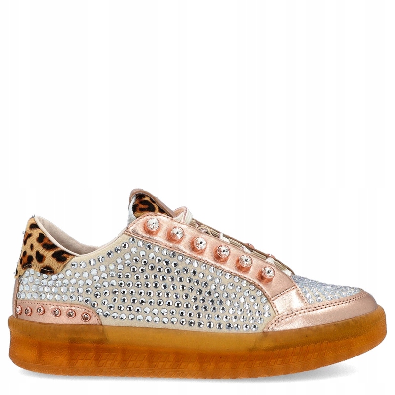 Lesklé dámské tenisky Ekp 3929K Růžové 38