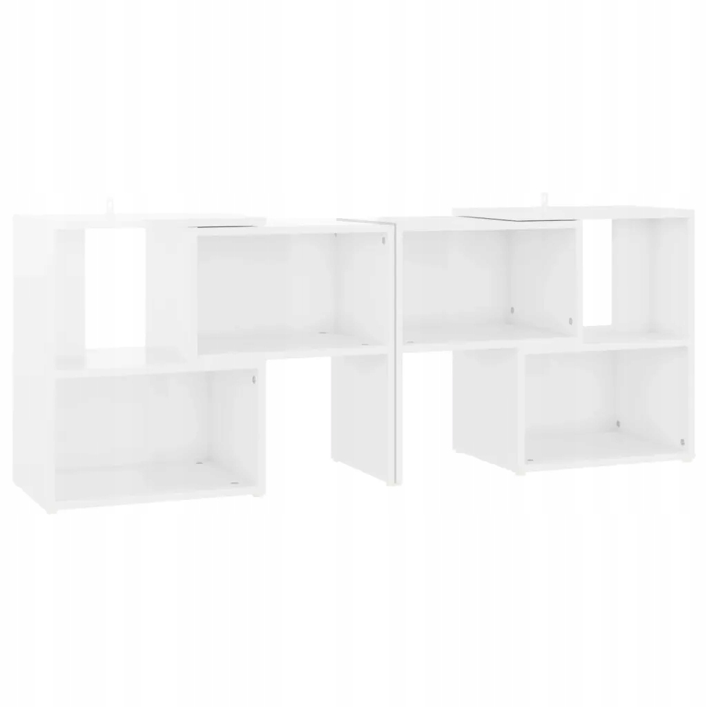 Tv stolek modulární bílý vysoký lesk 104x30x52 cm