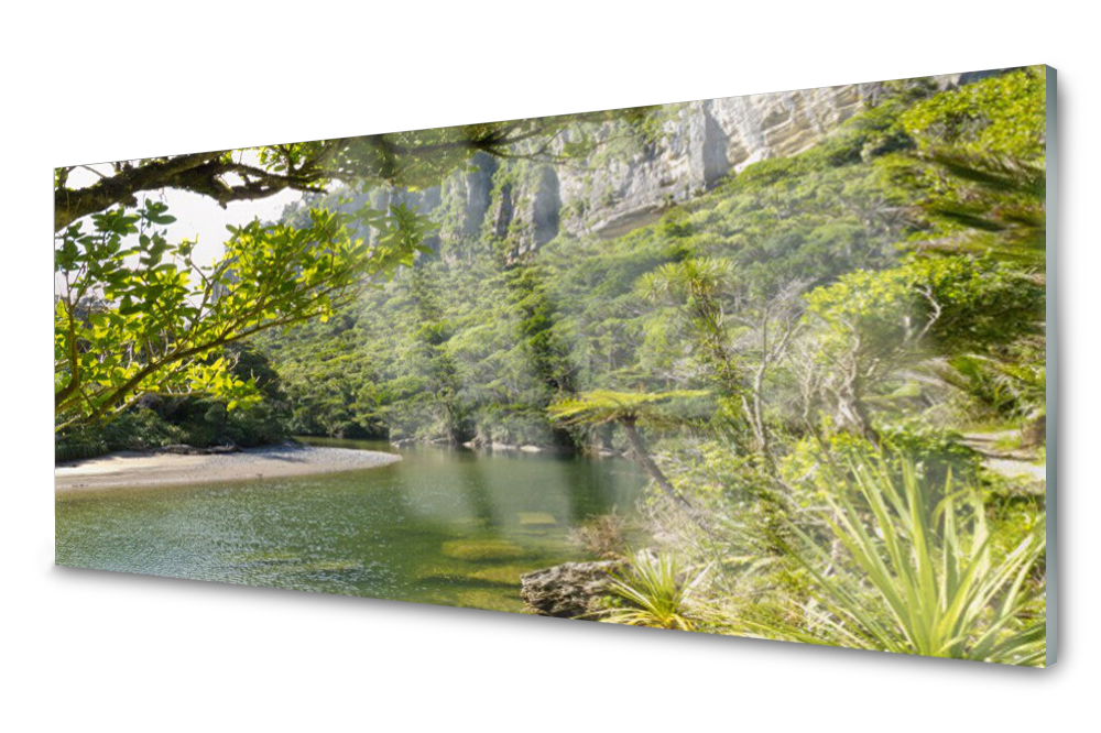 

Panel szklany do kuchni Jezioro Dekor 125x50