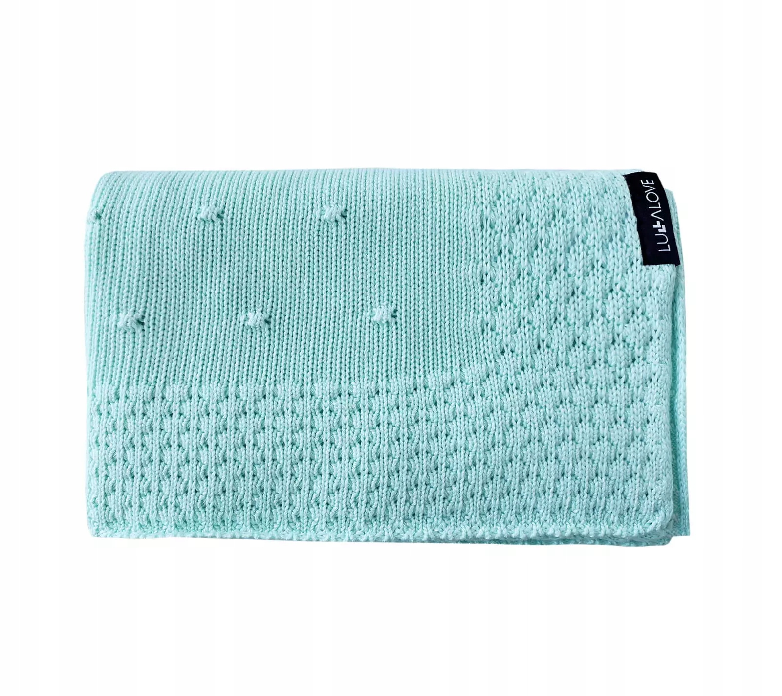 Bambusowy koc - popcorn mięta 80x100 cm Lullalove Bohater brak