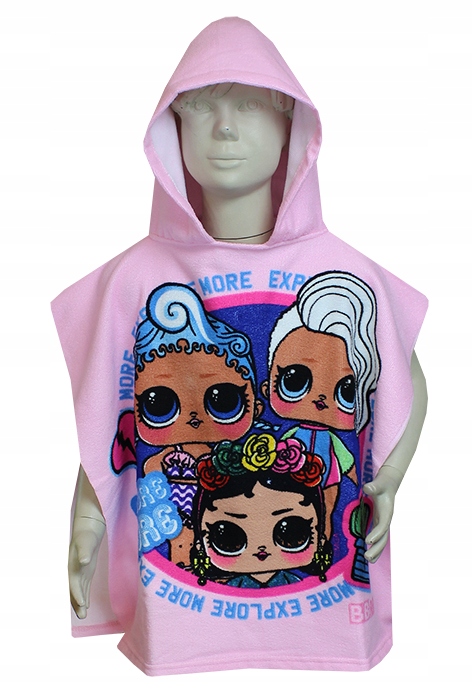 LOL SURPRISE RĘCZNIK DZIECIĘCY RÓŻ PONCZO KĄPIELOWE NA WAKACJE LATO BASEN Kod producenta AYM-113LOL-PCM