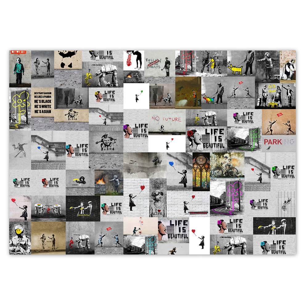 

Plakaty 70x50 Mega Mix Banksy Kolaż