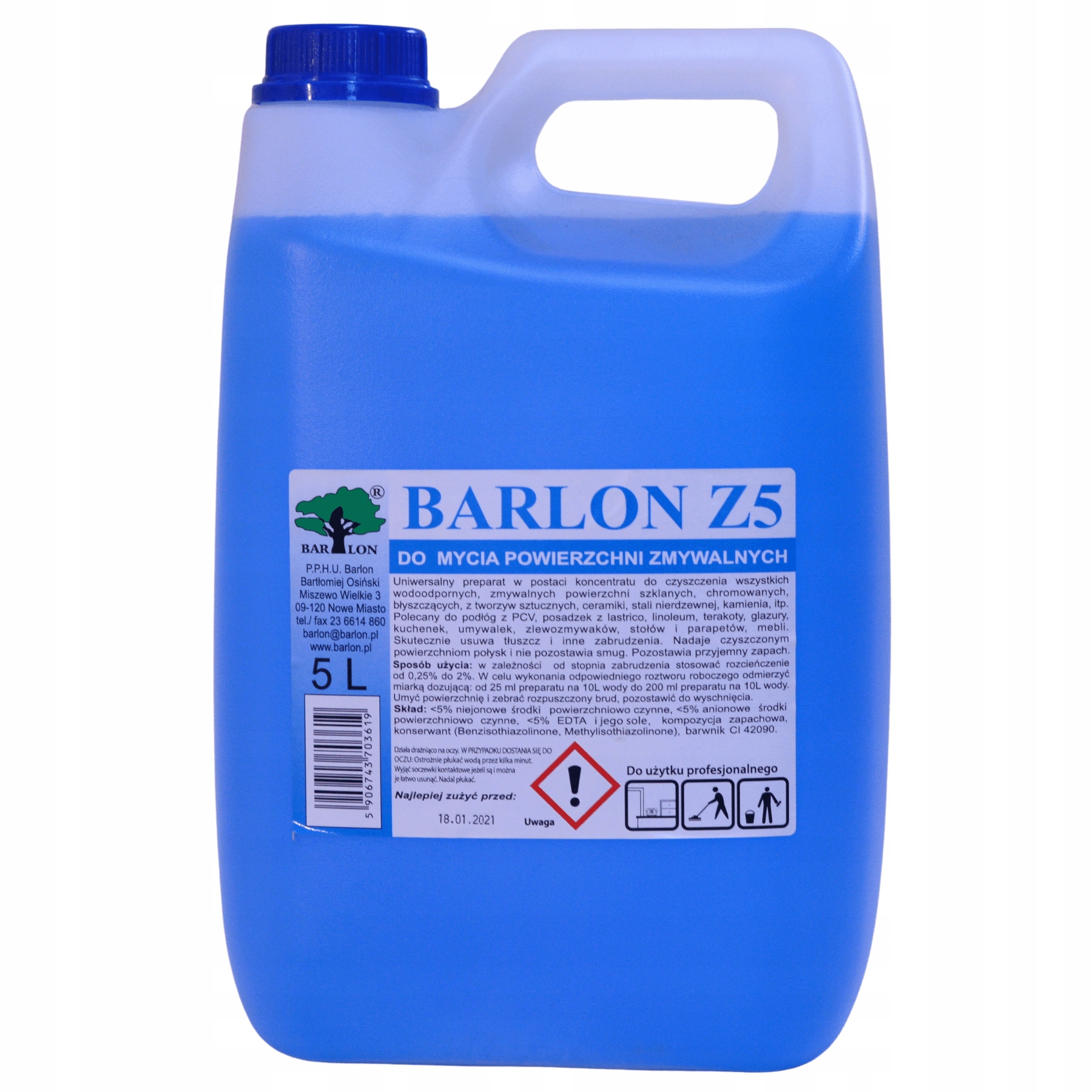 

Preparat do wszystkich powierzchni Barlon Z5 5 L