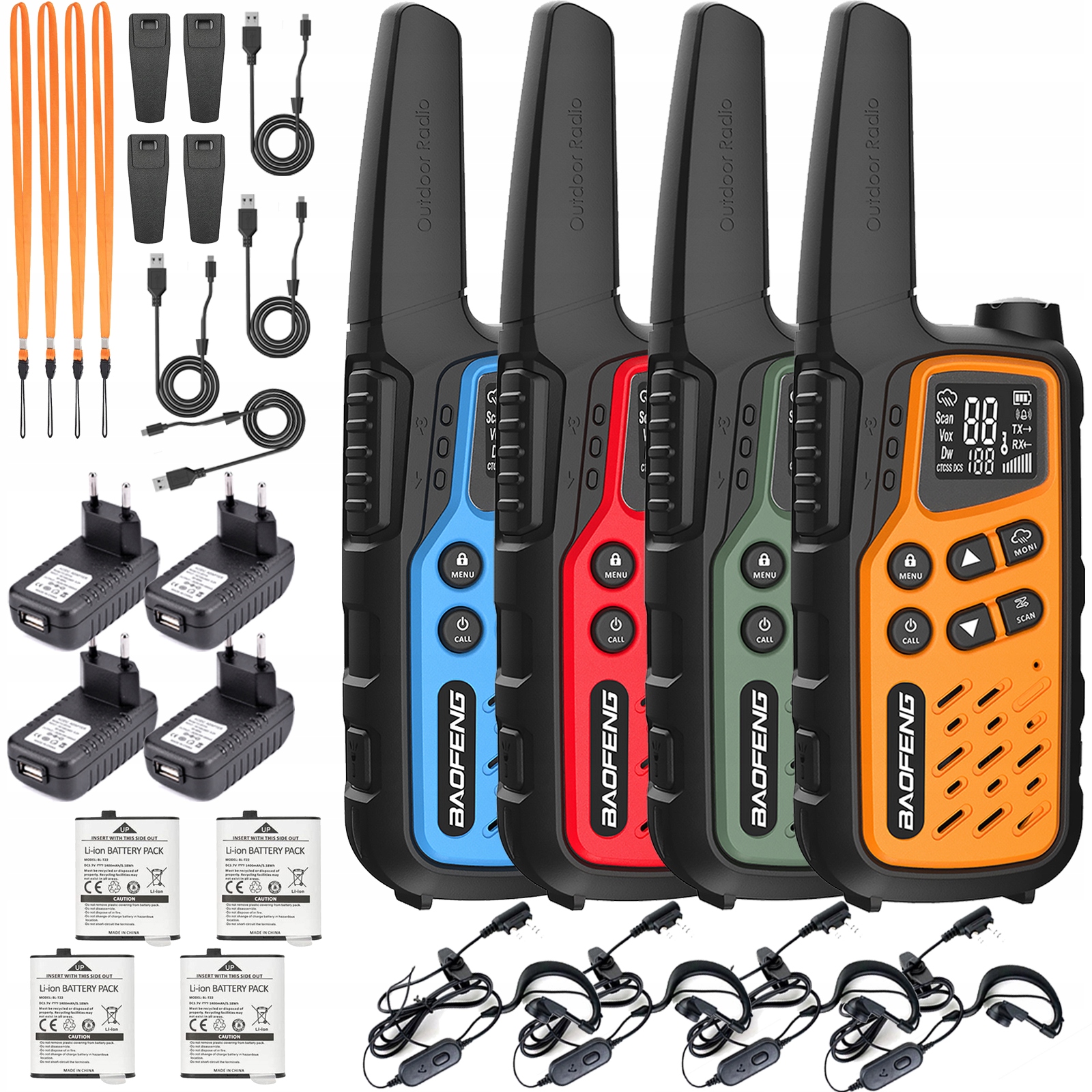 BAOFENG BF-25E KRÓTKOFALÓWKA DUŻY ZASIĘG PODKANAŁY ŁOKI TOKI USB-C LATARKA