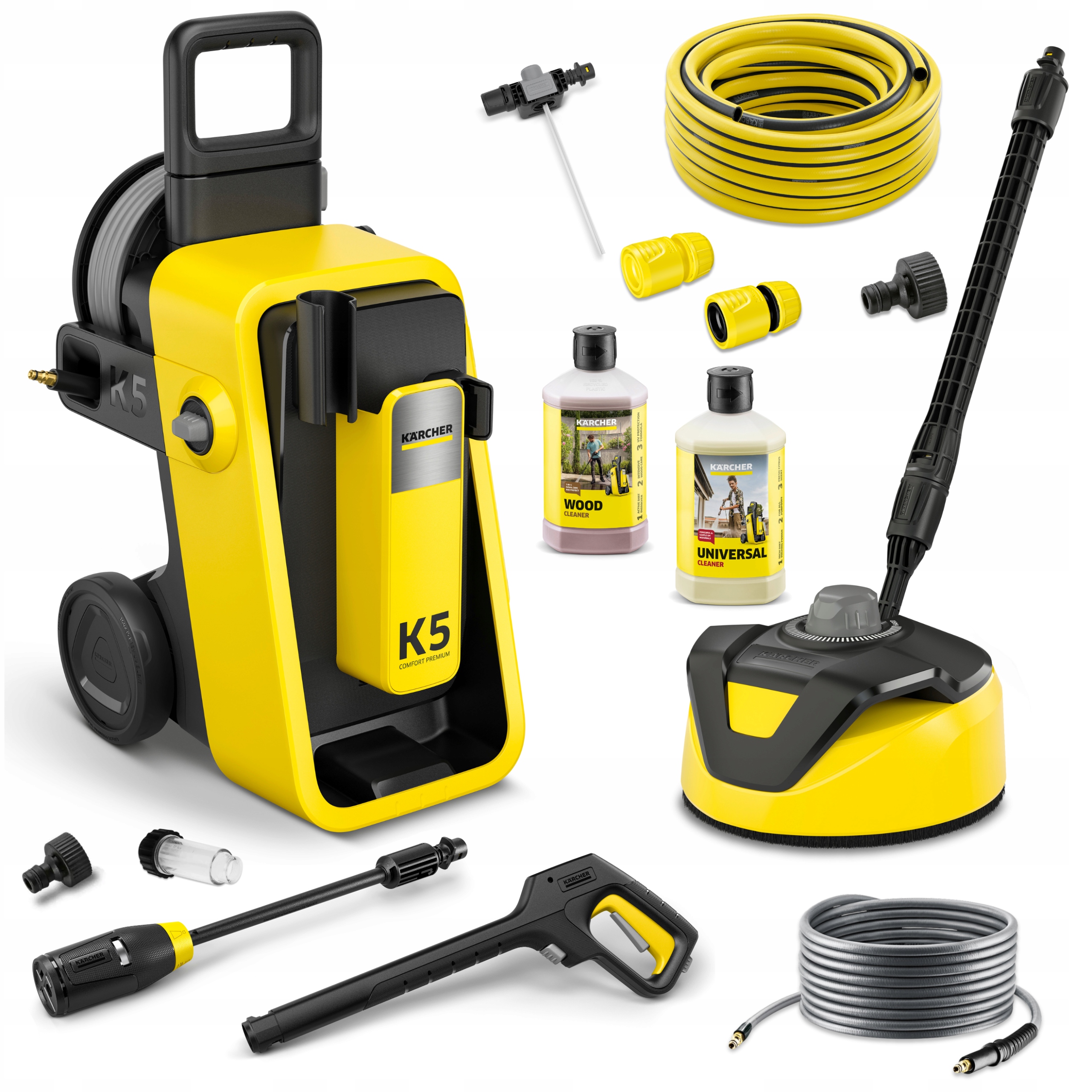 Myjka Karcher K5 Comfort Do Mycia Kostki Tarasu Wąż Ogrodowy Złączki Filtr