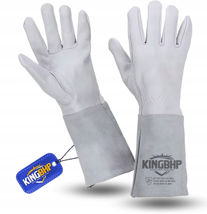 MOCNE Rękawice robocze SPAWALNICZE – Trudnopalne RĘKAWICE SKÓRA PREMIUM RSL