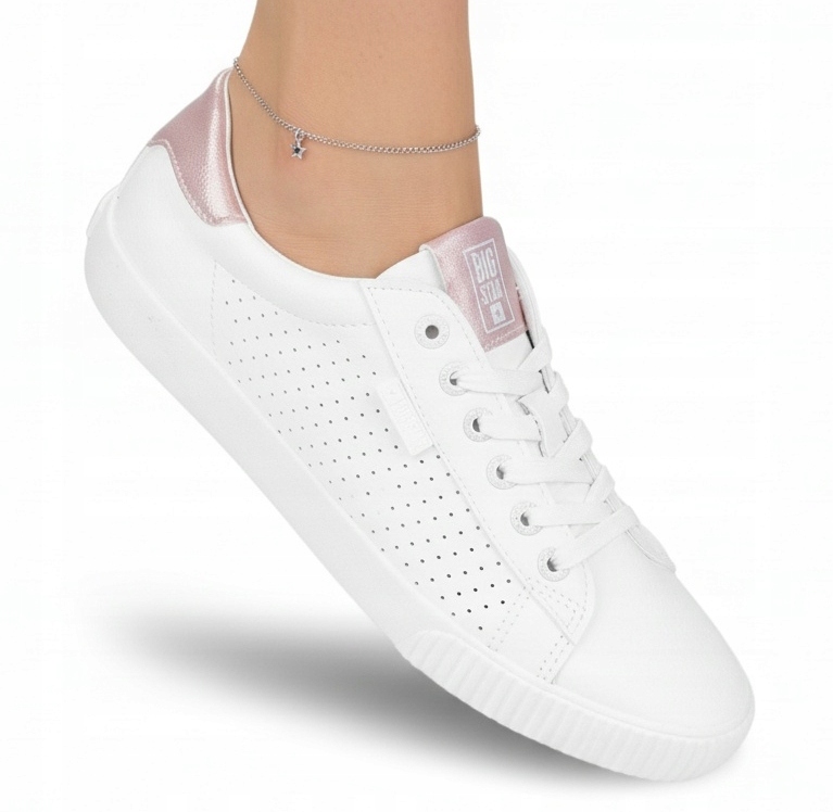 Trampki damskie buty tenisówki niskie Big Star białe ekoskóra HH274073 41