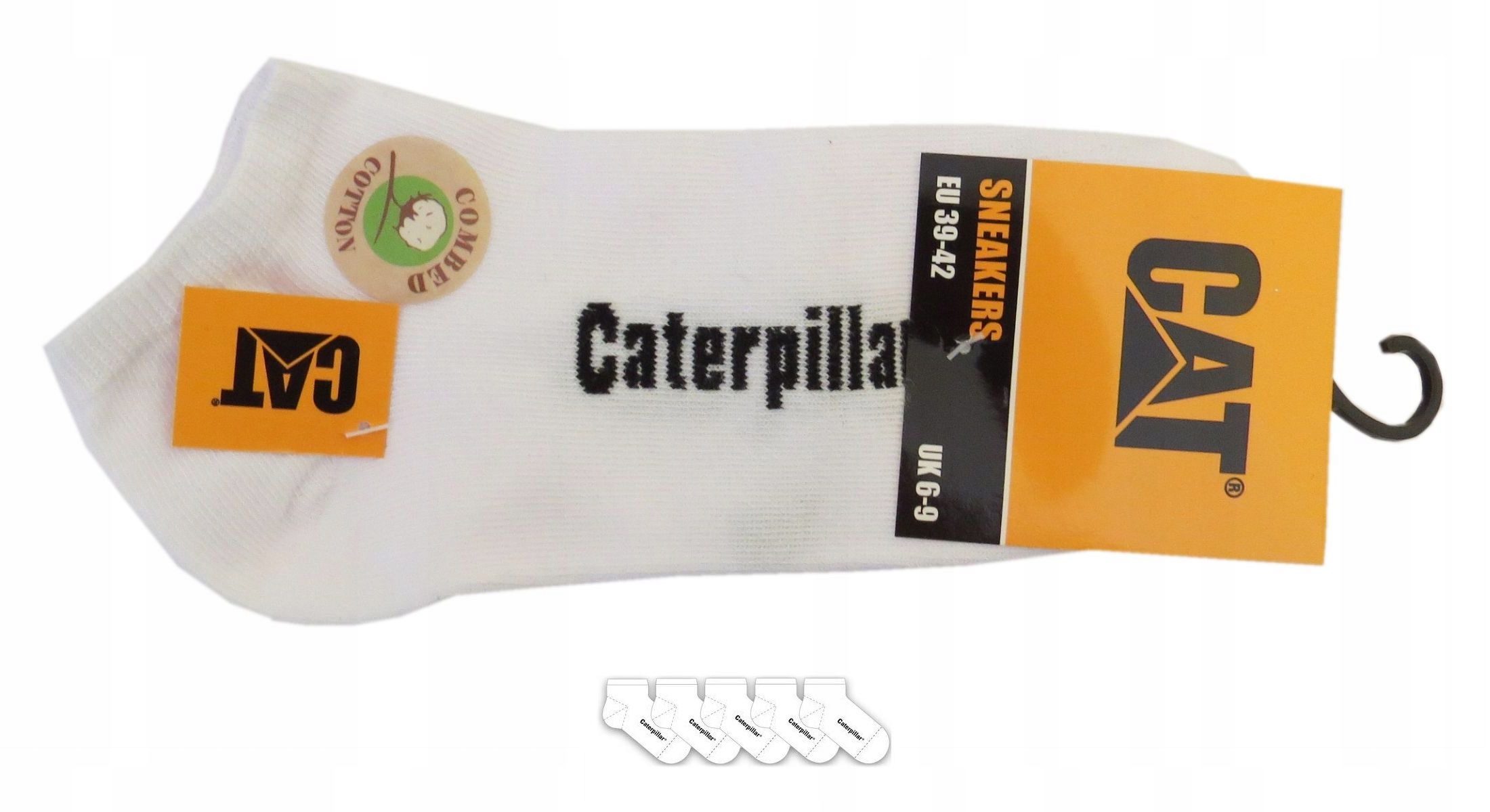 

5szt Caterpillar Cat stopki skarpety 43-46 białe