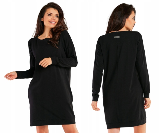 Volná tepláková šaty oversize sukně S/m