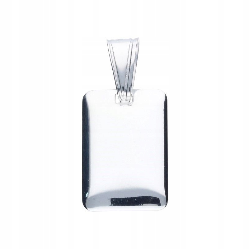 Stříbrný obdélníkový přívěsek 925 přívěsek na řetízek, plechová destička jako dárek