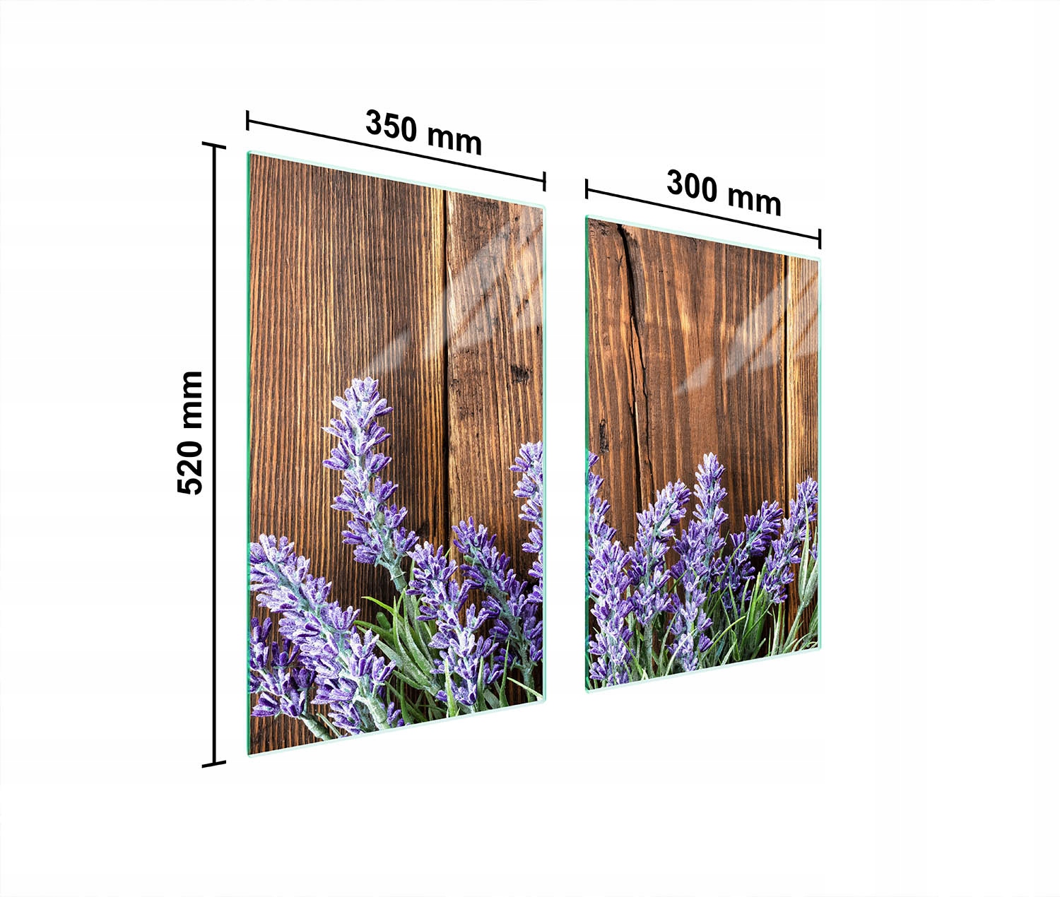 Skleněná Ochranná Deska Do Kuchyně 65x52 Levandule