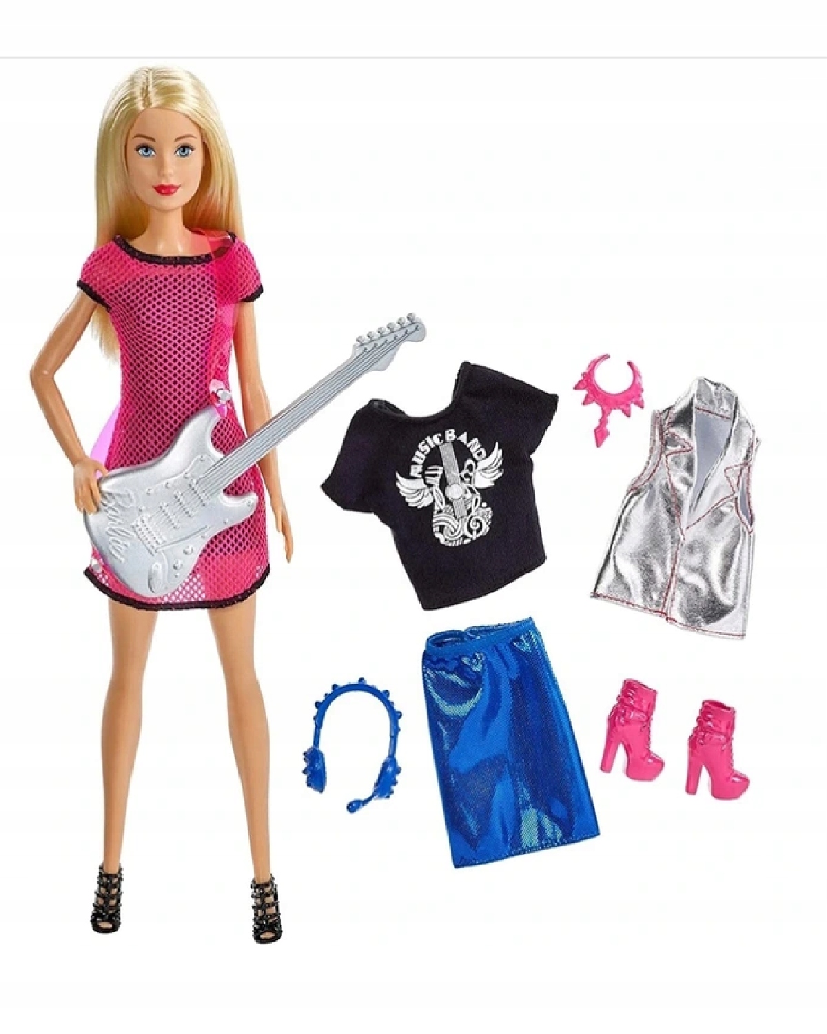 LALKA BARBIE GWIAZDA ROCKA + ubranka GDJ34 kariera