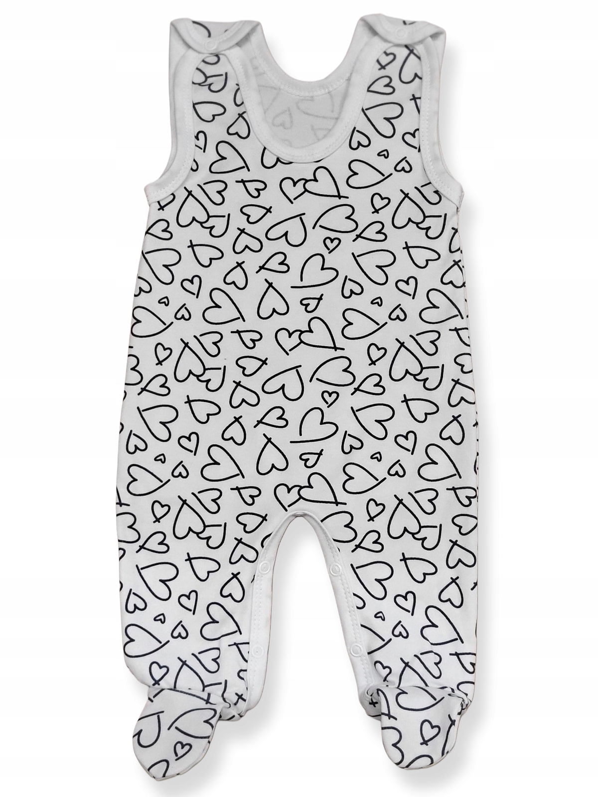 ŚPIOCHY śpioszki ROZPINANE 62 PIŻAMKA niemowlęca PAJAC w SERDUSZKA