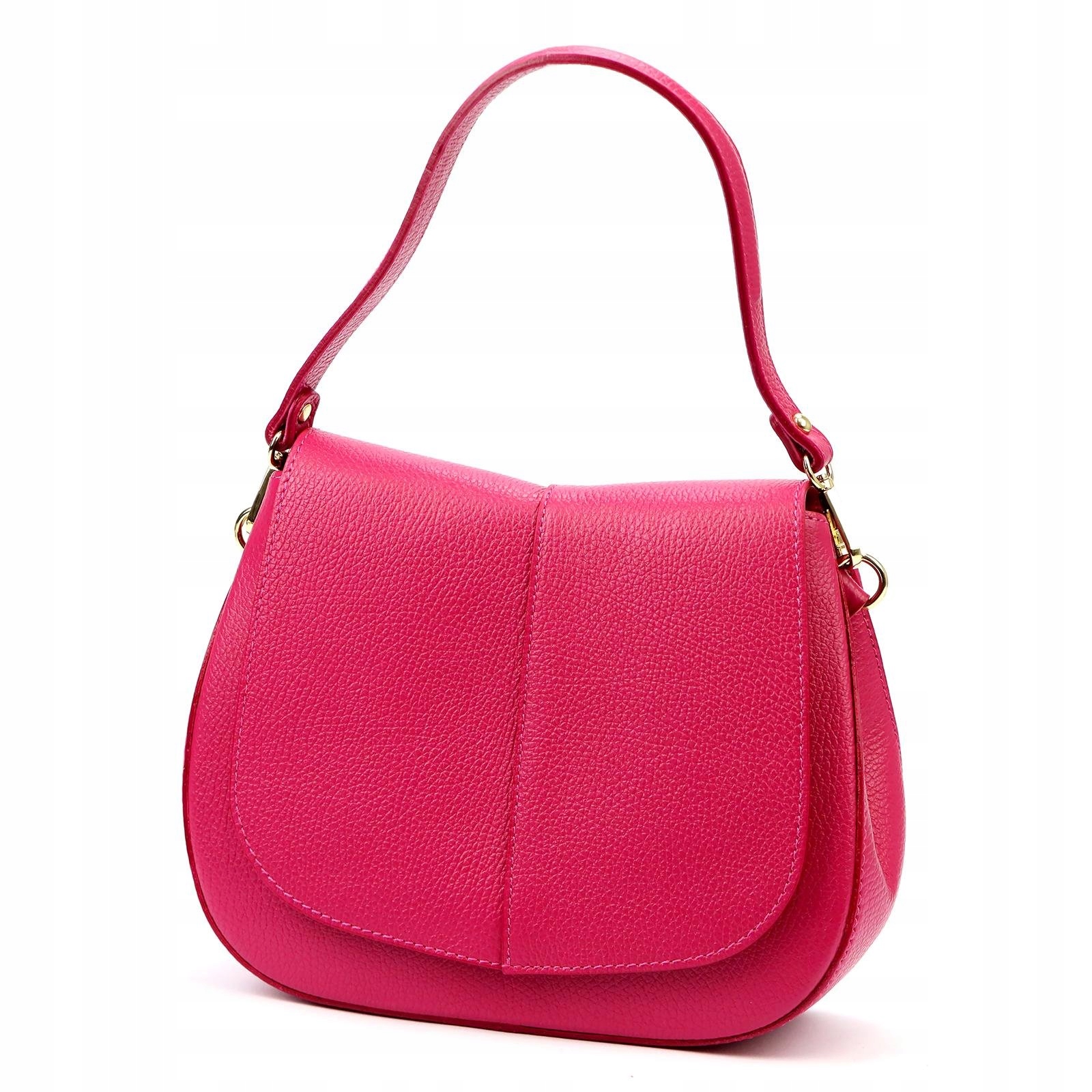 Dámská kabelka přes rameno kožená fuchsiová Luka crossbody