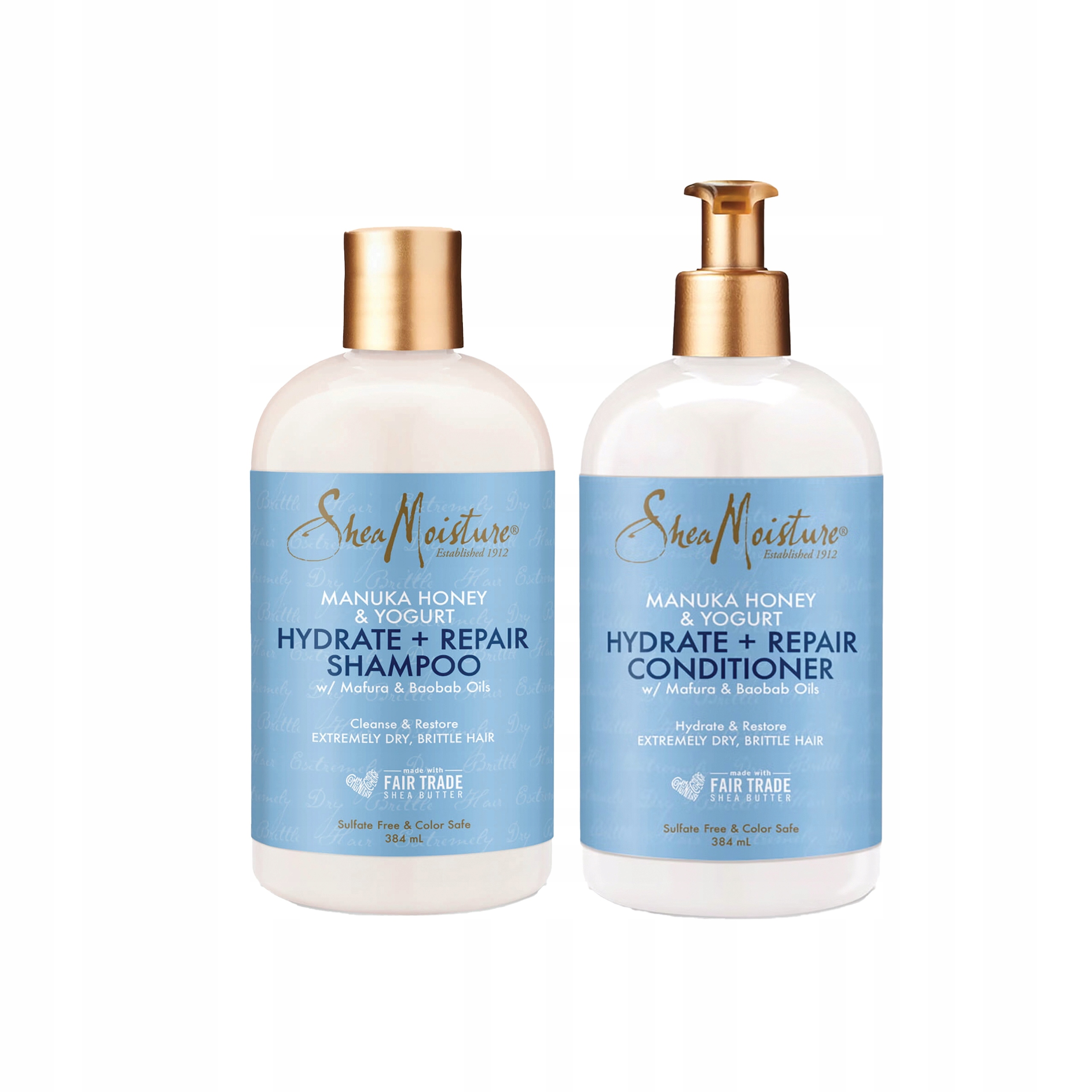 Sada Shea Moisture Manuka Šampon & Kondicionér Med, Jogurt 384 ml