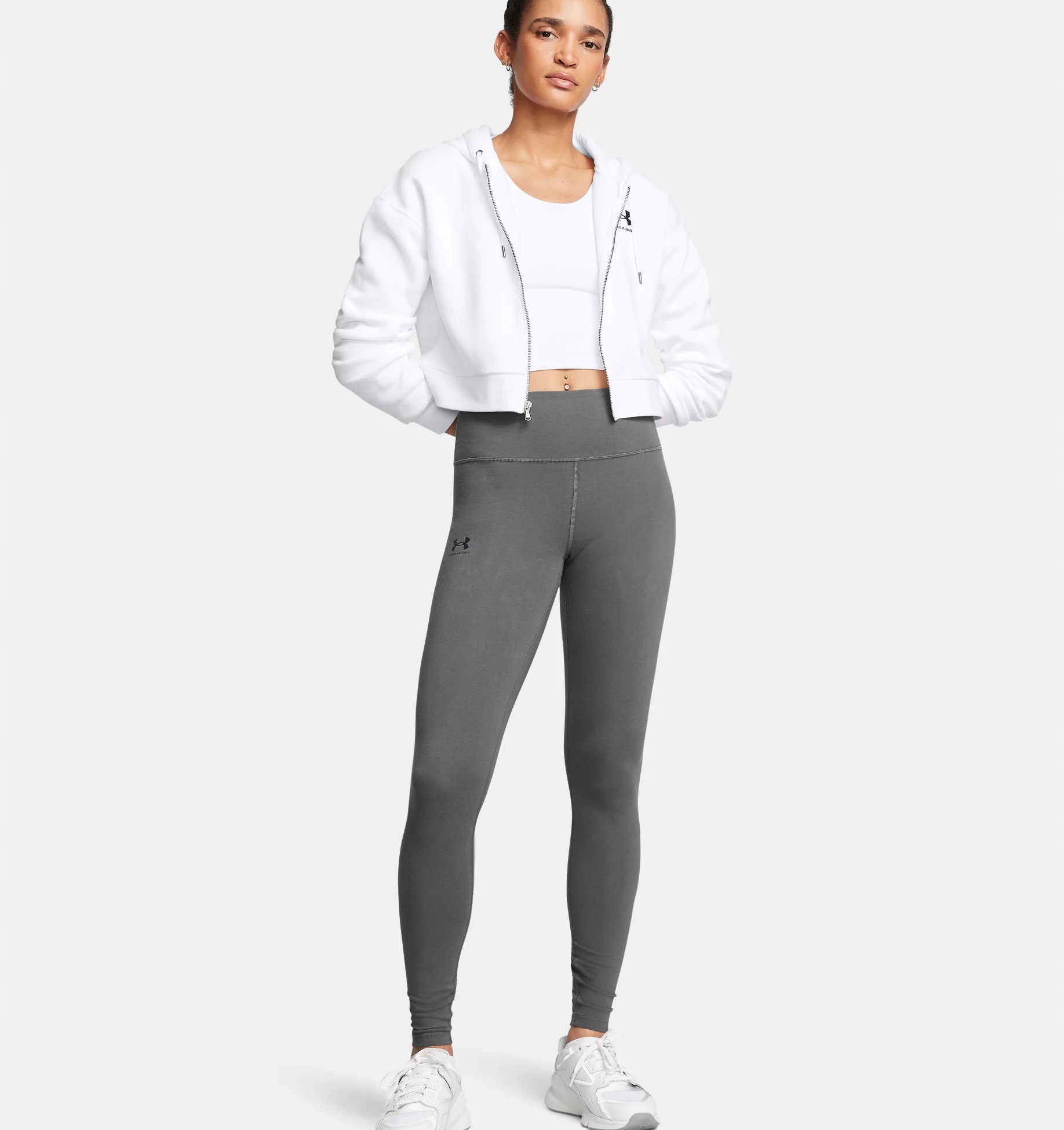 Dámské legíny na jógu a pilates Under Armour Rival šedé M