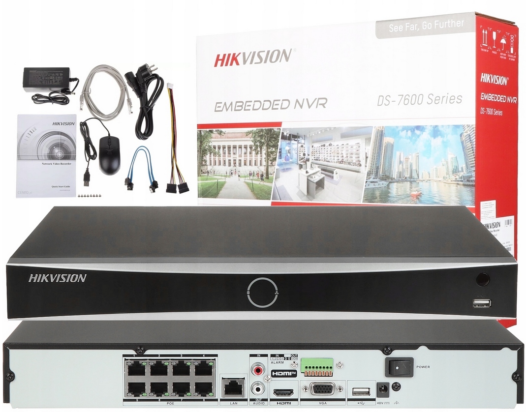 Ip rekordér 8ch DS-7608NXI-K2/8P(D) Hikvision Ip 8xPoE Acusense